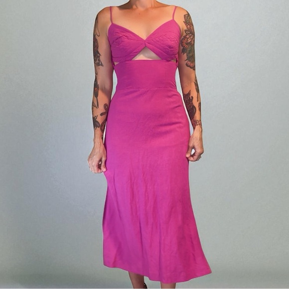 Vix Paula Hermanny Dresses & Skirts - ViX Paula Hermanny Solid Francis Midi Dress | Size 4 | Pink | New with Tags ✨👗